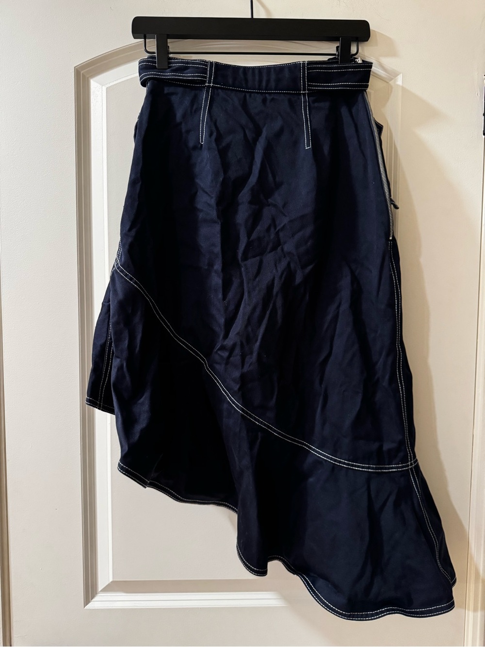 Self-Portrait Flounced Asymmetrical Midi Skirt - Picture 4 of 5